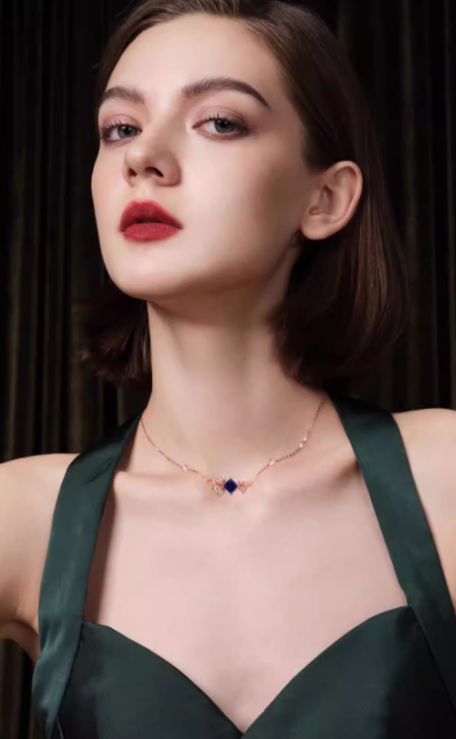 Iris Blue Grace Necklace