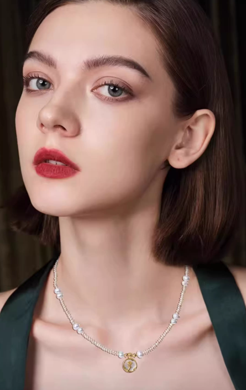 Amber Bloom Floral Pendant Necklace