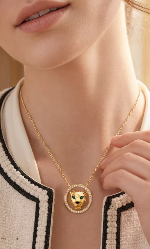 Oracle Cheetah Charm Necklace