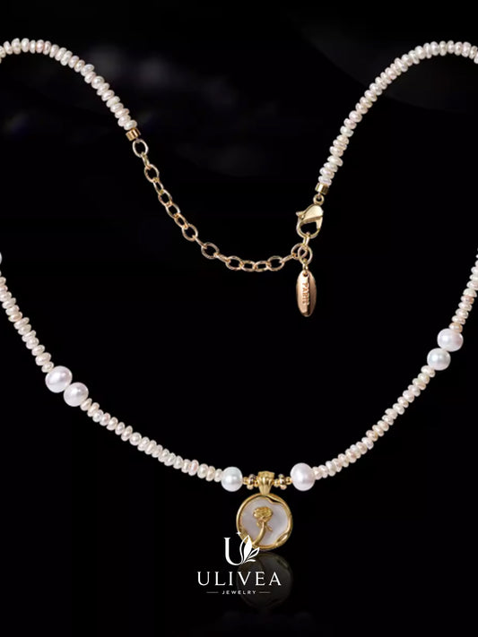 Amber Bloom Floral Pendant Necklace