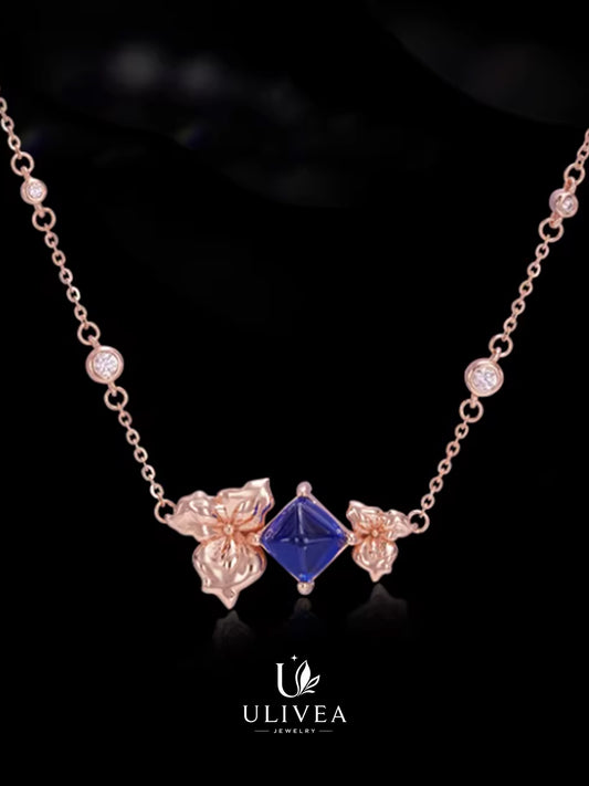 Iris Blue Grace Necklace