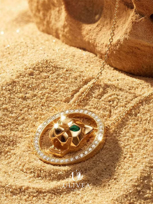 Oracle Cheetah Charm Necklace