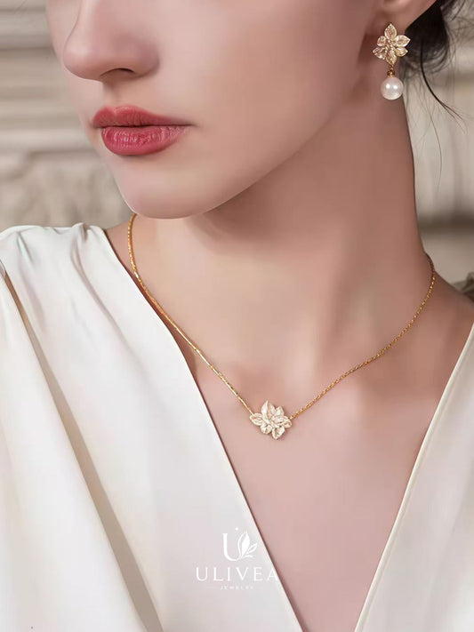 Four Seasons Floral Gold Necklace