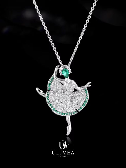 Ballet Muse Crystal Necklace