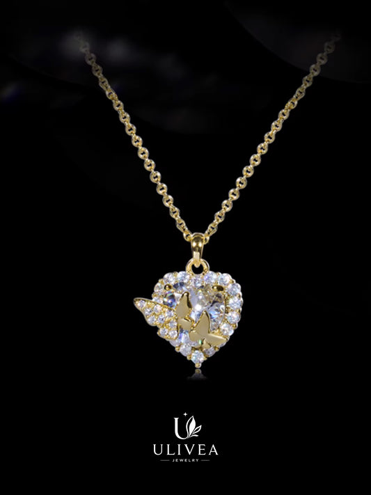 Winged Heart Eternal Pendant Necklace