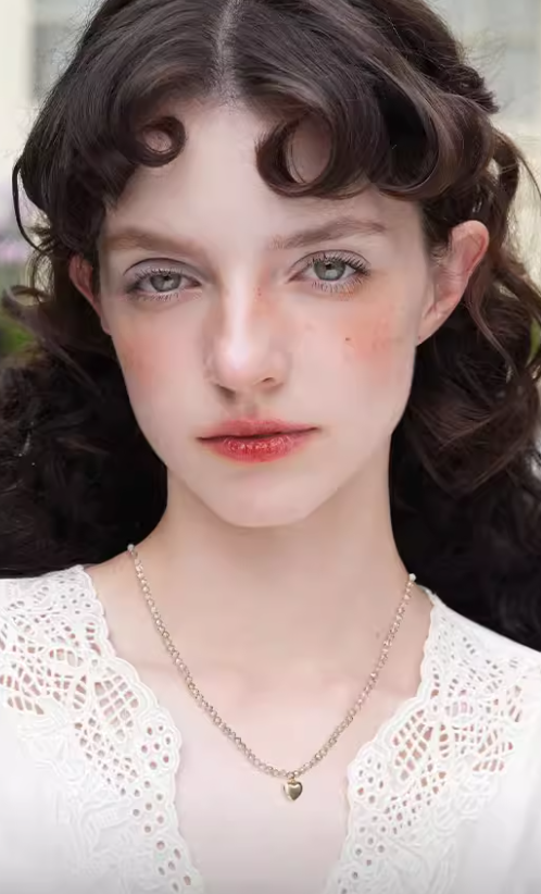 Blush Heart Gemstone Necklace