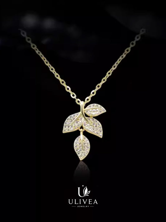 Golden Whisper Leaf Necklace